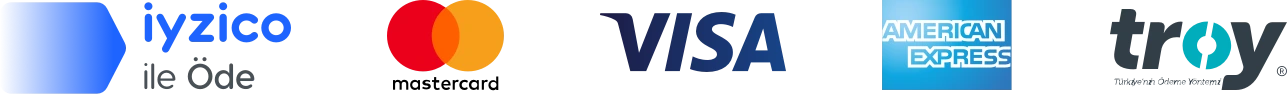 Visa Mastercard iyzico ödeme logoları